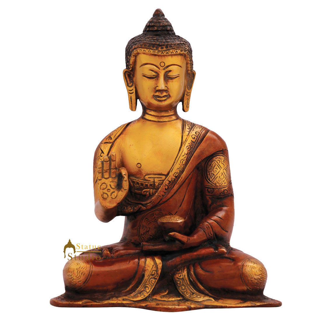 Small Metal Handmade Blessing Buddha Idol Lucky Décor Gift Statue Figu –  StatueStudio