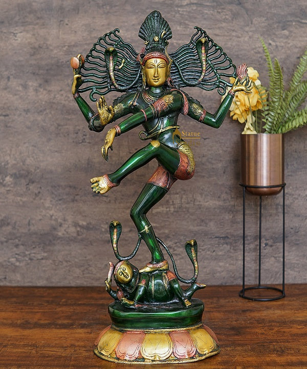Dancing Shiva Statue Nataraja Hindu God Brass Home Decor Sculpture Pooja  Idol