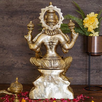 Large Size Indian Brass Hindu Goddess Maa Laxmi Idol For Diwali Gifting 29"