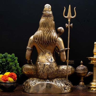 Brass Large Shankar Bhagwan Bhole Nath Idol For Home Mandir Decor 2 Feet