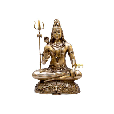 Brass Large Shankar Bhagwan Bhole Nath Idol For Home Mandir Decor 2 Feet