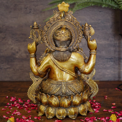 Brass Large Ganesha Idol For Home Temple Decor 2 Feet