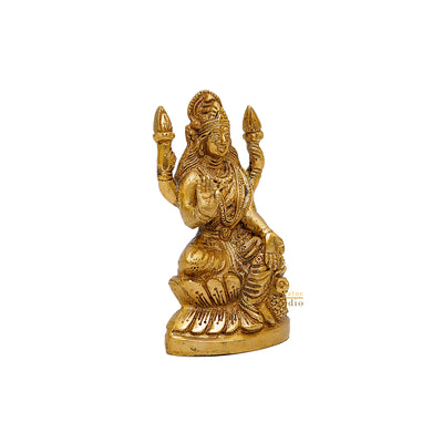 Brass Goddess Lakshmi Statue 6"