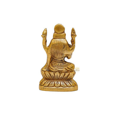 Brass Goddess Lakshmi Statue 6"