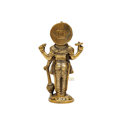 Brass Standing Vishnu Idol 6.5 Inch