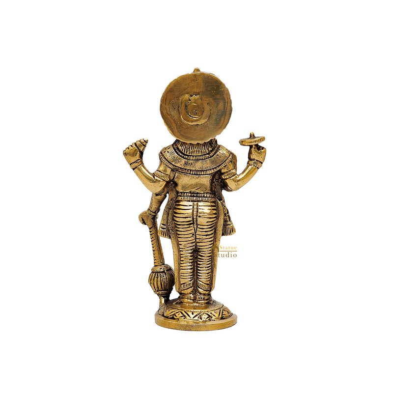 Brass Standing Vishnu Idol 6.5 Inch