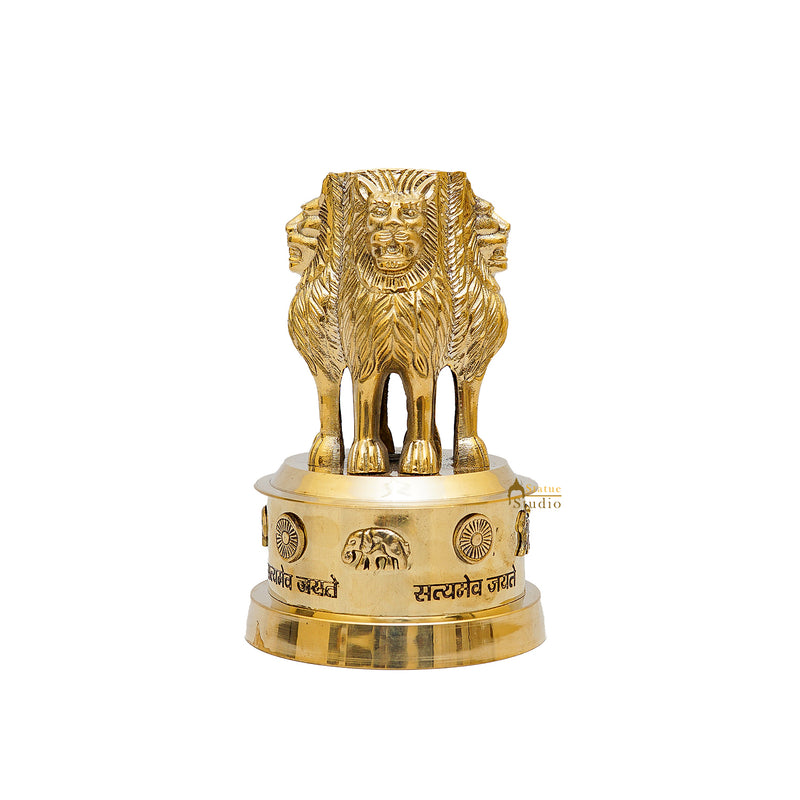 Brass Ashok Stambh Momento Decor 8 Inch