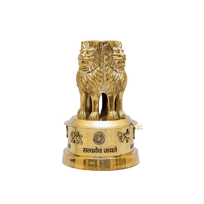 Brass Ashok Stambh Momento Decor 8 Inch