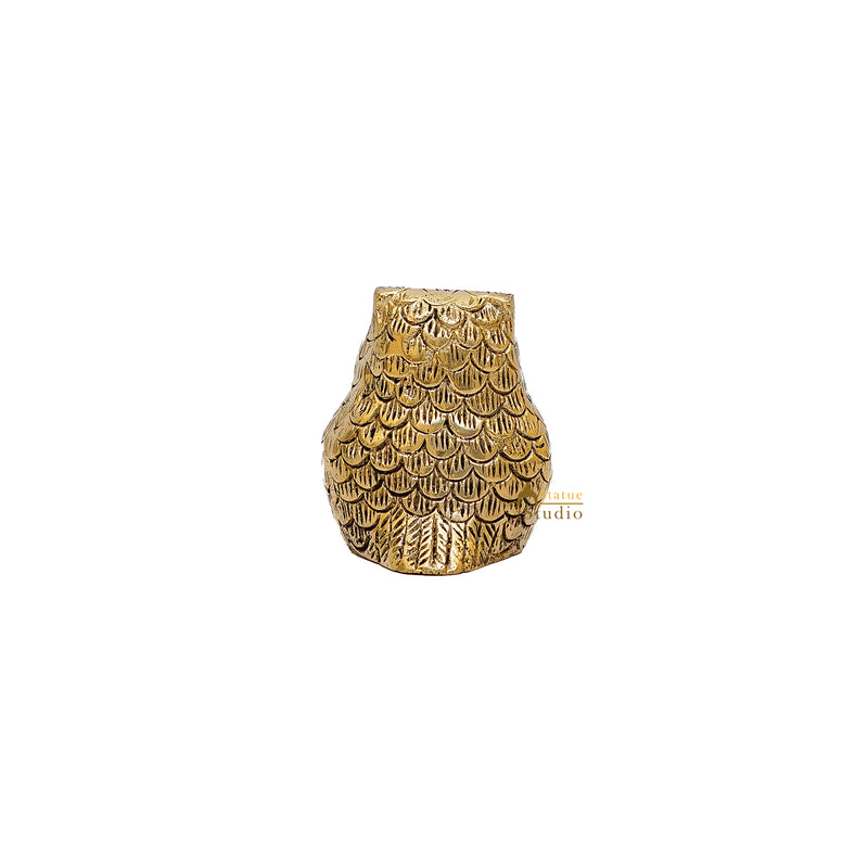 Brass Owl Statue Feng Shui Vastu Showpiece 2.5 Inch