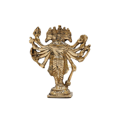 Brass Standing Panchmukhi Hanuman Statue 5 Inch