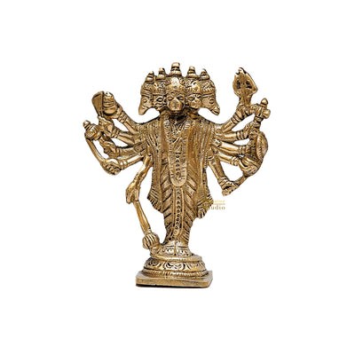 Brass Standing Panchmukhi Hanuman Statue 5 Inch