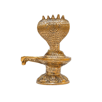 Brass Shiva Lingam With Naag 6.5 Inch