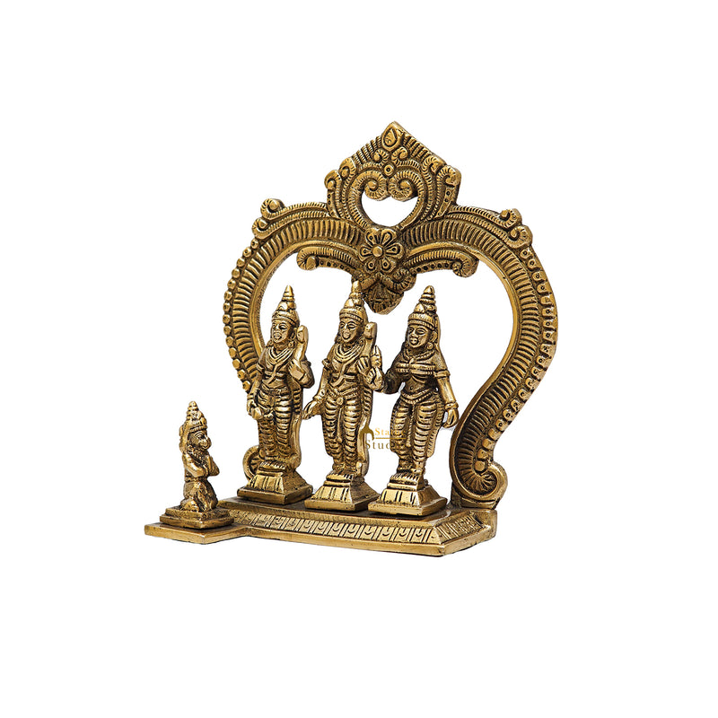 Brass Small Ram Darbar Statue Rama Family Idol 6.5 Inch