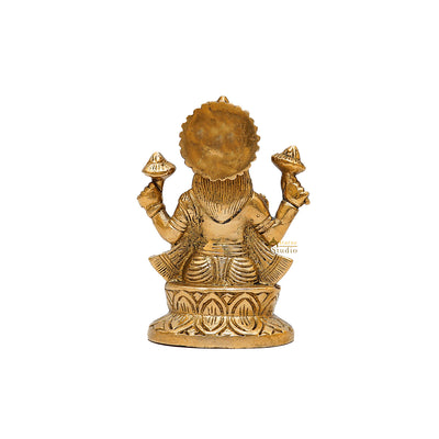 Brass Goddess Lakshmi Statue 5 Inch