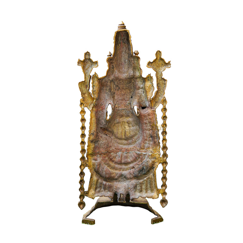 Brass Large Tirupati Balaji Statue Religious Idol 3 Feet For Decor