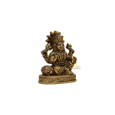 Brass Goddess Lakshmi Idol 3 Inch