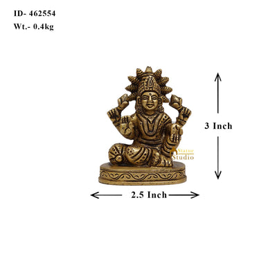 Brass Goddess Lakshmi Idol 3 Inch