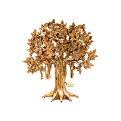 Brass Kalpavriksha Tree Decorative Showpiece For Home Room Table Decor 8"