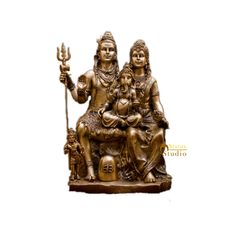 Brass Large Shiva Parivar Idol 2 Feet