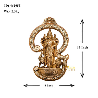 Brass Lord Murugan Kartikeya Wall Hanging 13 Inch