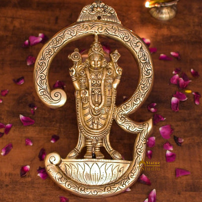 Brass Lord Venkateshwara Tirupati Balaji Wall Hanging 13 Inch