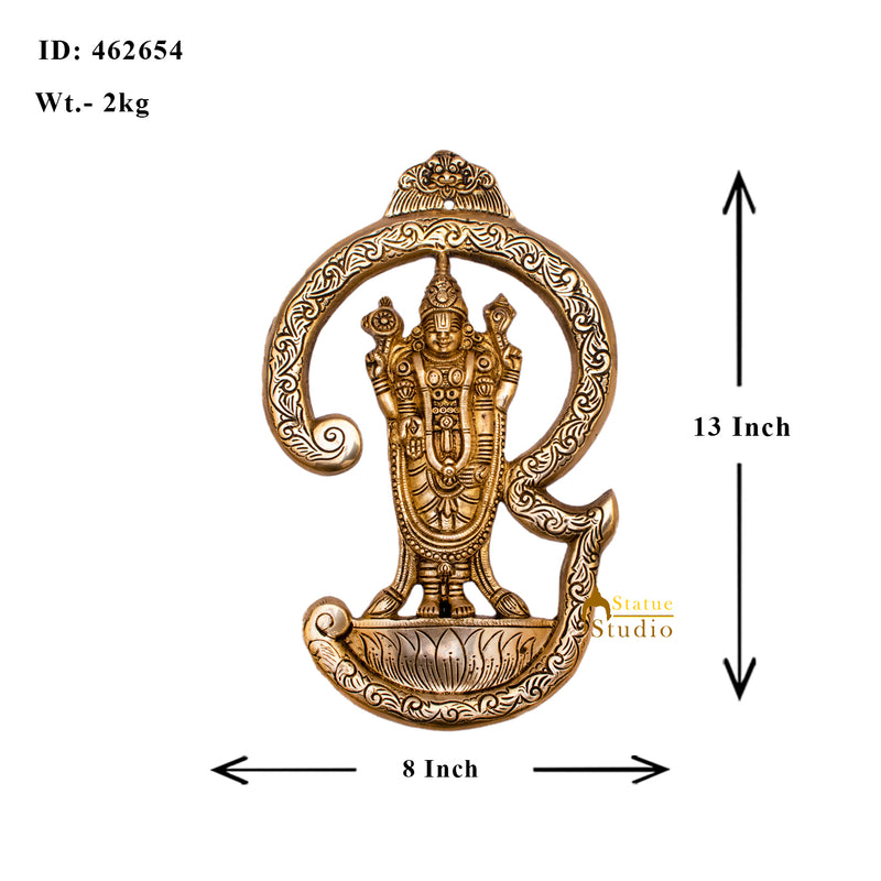 Brass Lord Venkateshwara Tirupati Balaji Wall Hanging 13 Inch