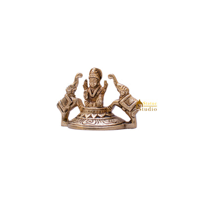 Brass Small Ganesha Lakshmi Statue Ganesh Laxmi Idol For Decor Showpiece 2"