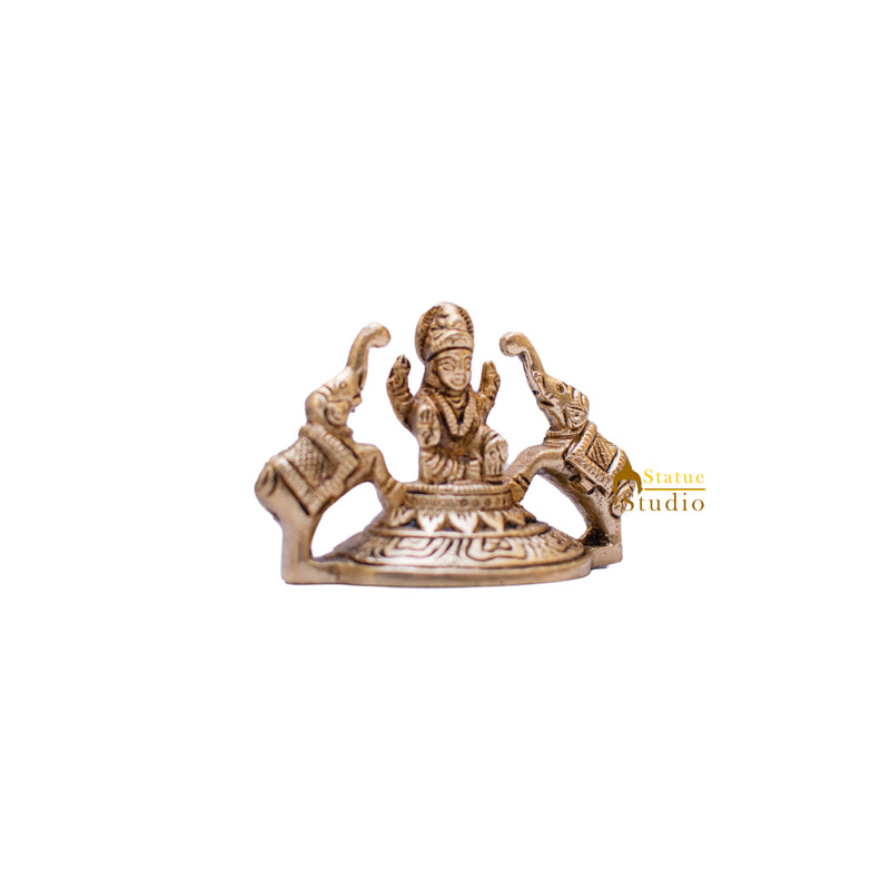 Brass Small Ganesha Lakshmi Statue Ganesh Laxmi Idol For Decor Showpiece 2"