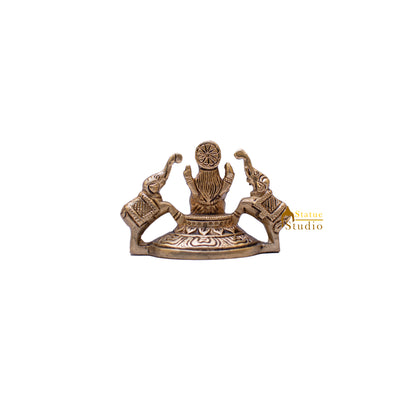 Brass Small Ganesha Lakshmi Statue Ganesh Laxmi Idol For Decor Showpiece 2"