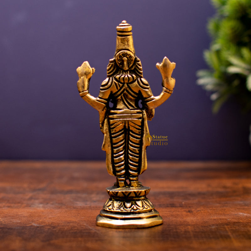 Brass Small Tirupati Balaji Statue 6 inch