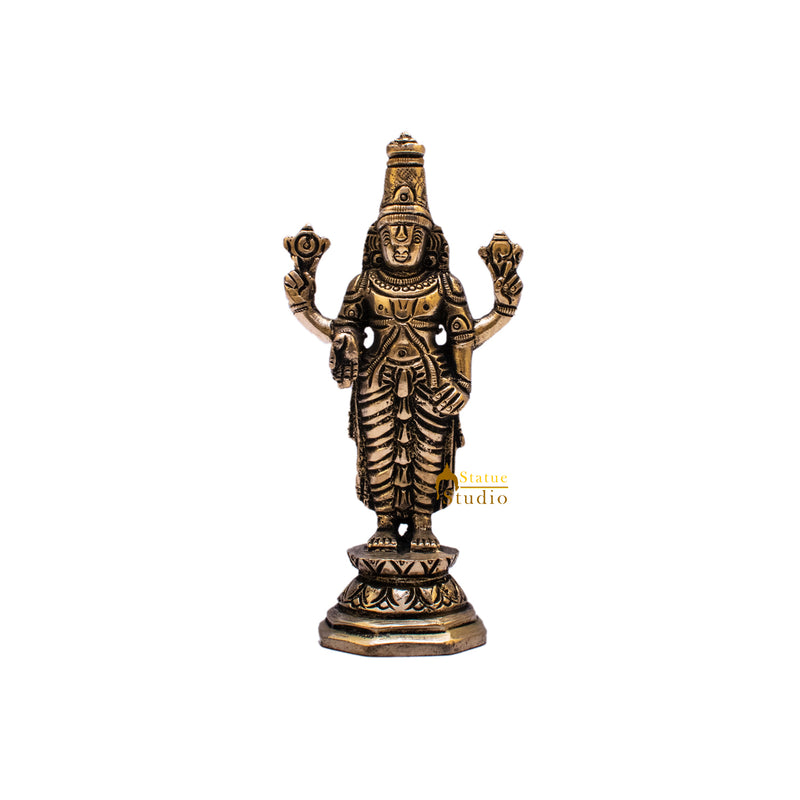 Brass Small Tirupati Balaji Statue 6 inch