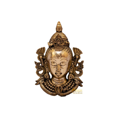 Brass Lord Shiva Wall Hanging 11 Inch