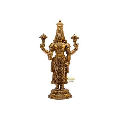 Brass Tirupati Balaji Statue Religious Decor Murti Idol 1.5 Feet