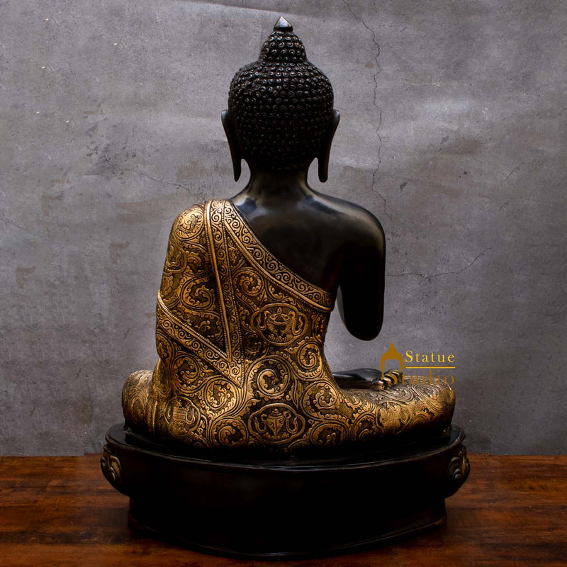 Brass Blessing Buddha Statue For Home Decor Gift 2 Feet