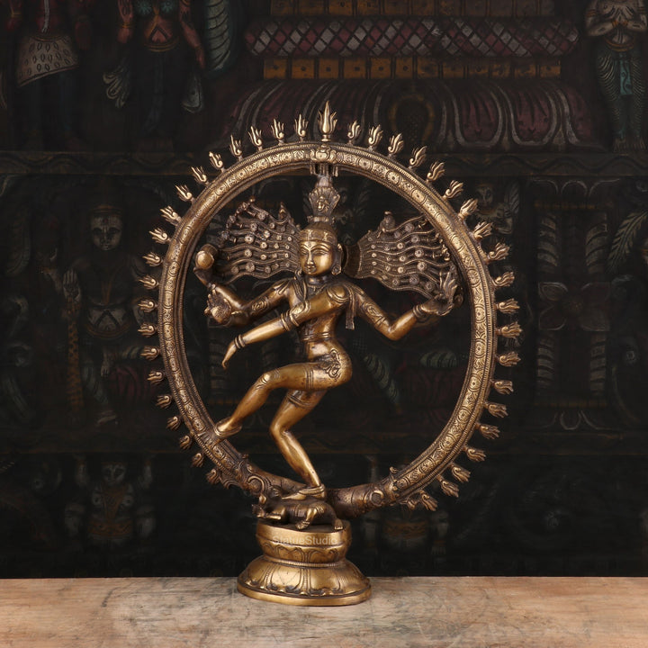 Brass Nataraja Statue Sculpture Idol For Decorative Showpiece 1.5 Feet