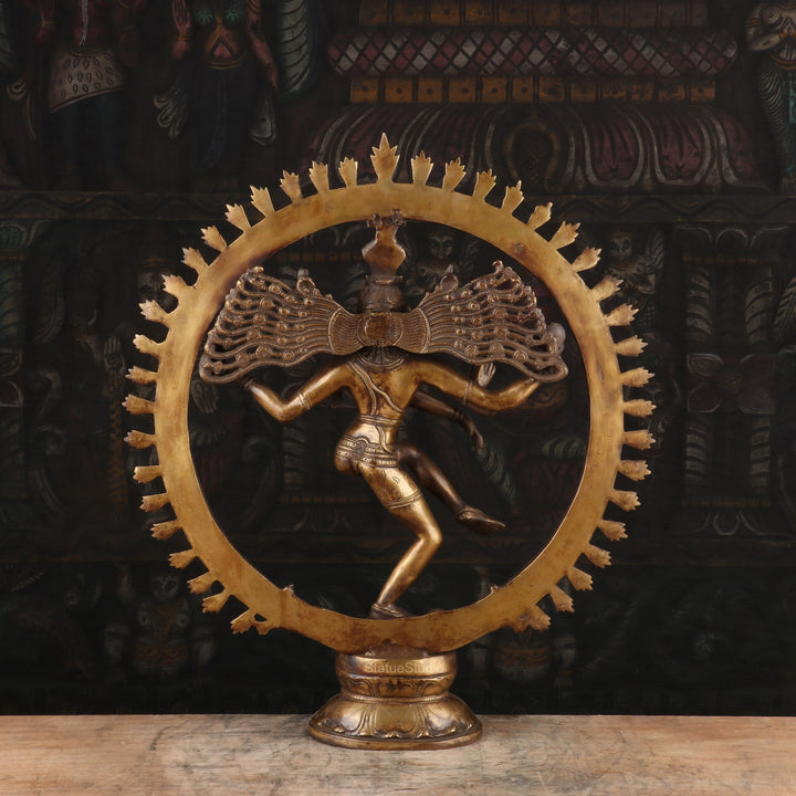 Brass Nataraja Statue Sculpture Idol For Decorative Showpiece 1.5 Feet