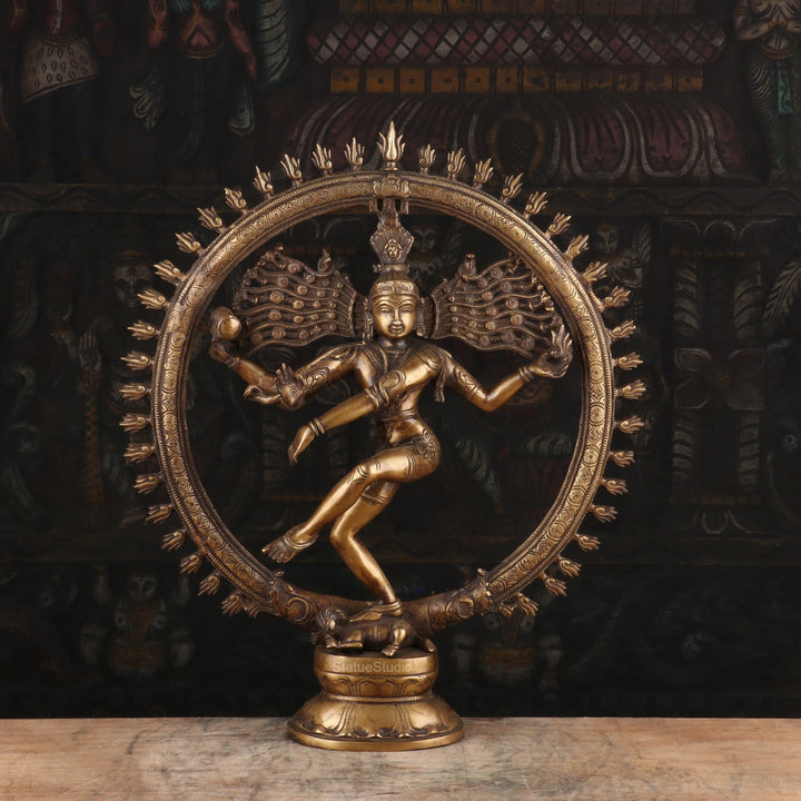 Brass Nataraja Statue Sculpture Idol For Decorative Showpiece 1.5 Feet