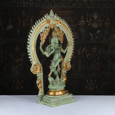 Brass Large Nataraja Idol Antique Finish Home Office Decor Statue Showpiece 27"