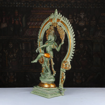 Brass Large Nataraja Idol Antique Finish Home Office Decor Statue Showpiece 27"