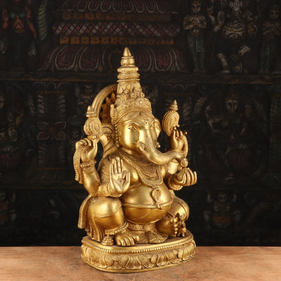 Superfine Brass Surya Ganesha Statue For Home Decor Showpiece 20"