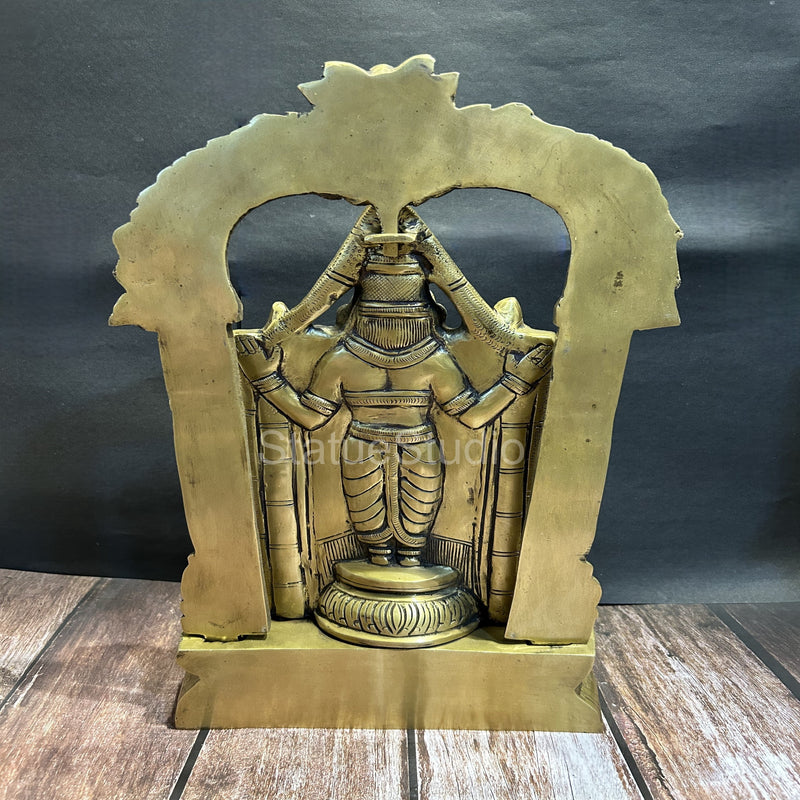 Brass Tirupathi Balaji Statue Antique Finish For Home Decor 19"