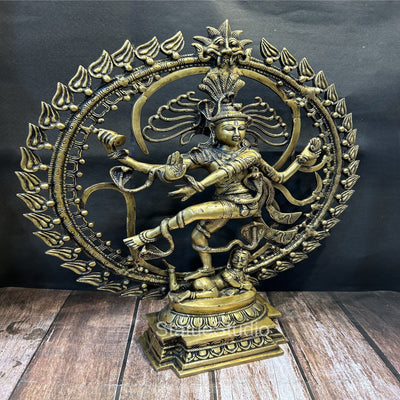 Brass Nataraja Statue Dancing Shiva Idol For Home Decor Showpiece 2 Feet