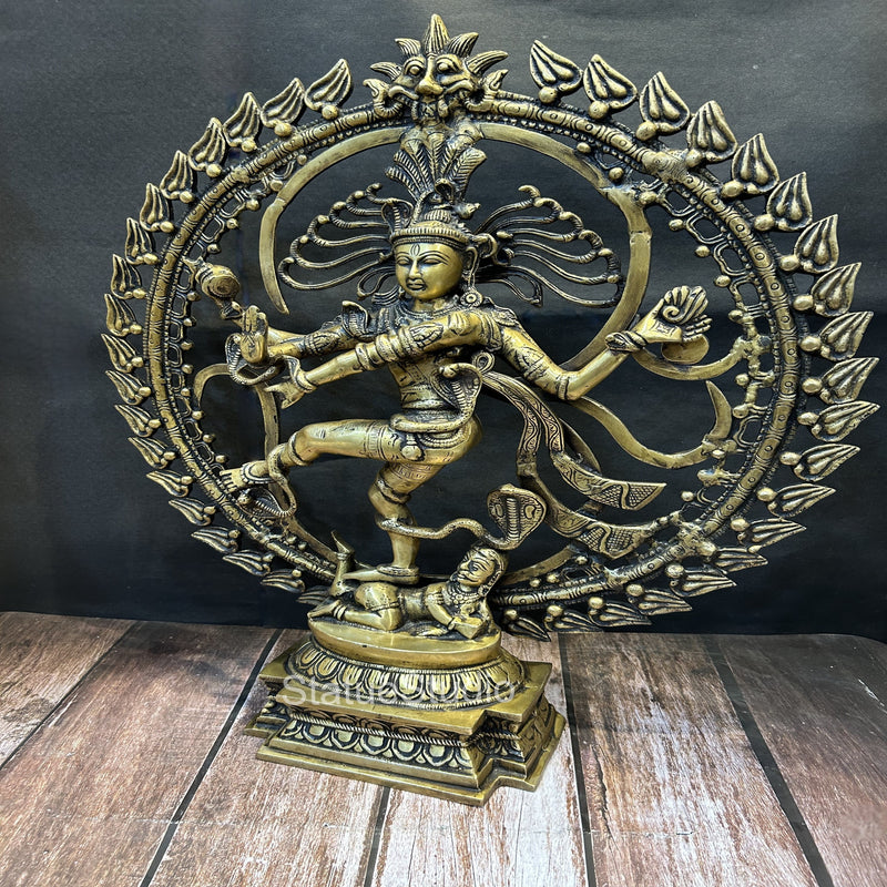 Brass Nataraja Statue Dancing Shiva Idol For Home Decor Showpiece 2 Feet