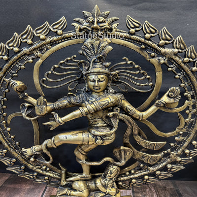 Brass Nataraja Statue Dancing Shiva Idol For Home Decor Showpiece 2 Feet