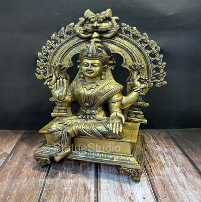 Brass Goddess Lakshmi Statue Antique Finish For Home Decor 1.5 Feet