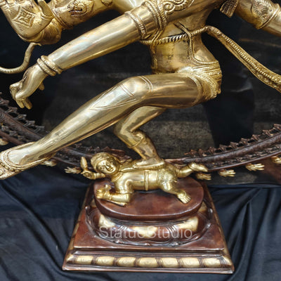 Brass Large Nataraja Statue Antique Finish For Home Decor Showpiece 3 Feet