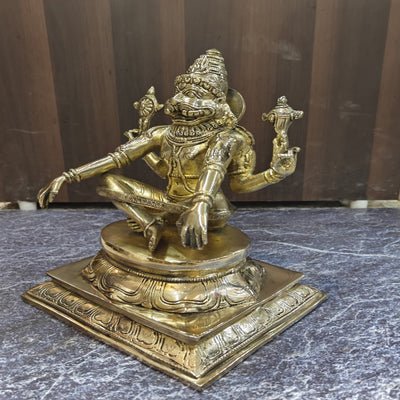 Brass Yog Narsimha swamy Statue Narsingh Idol 11 Inches