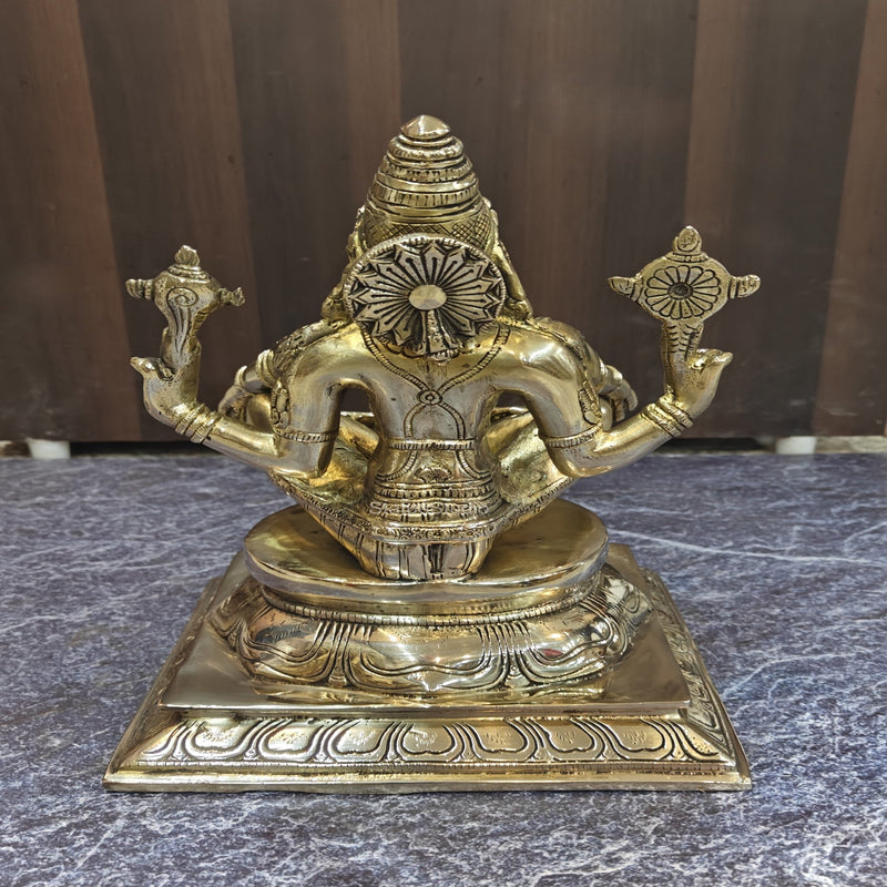 Brass Yog Narsimha swamy Statue Narsingh Idol 11 Inches