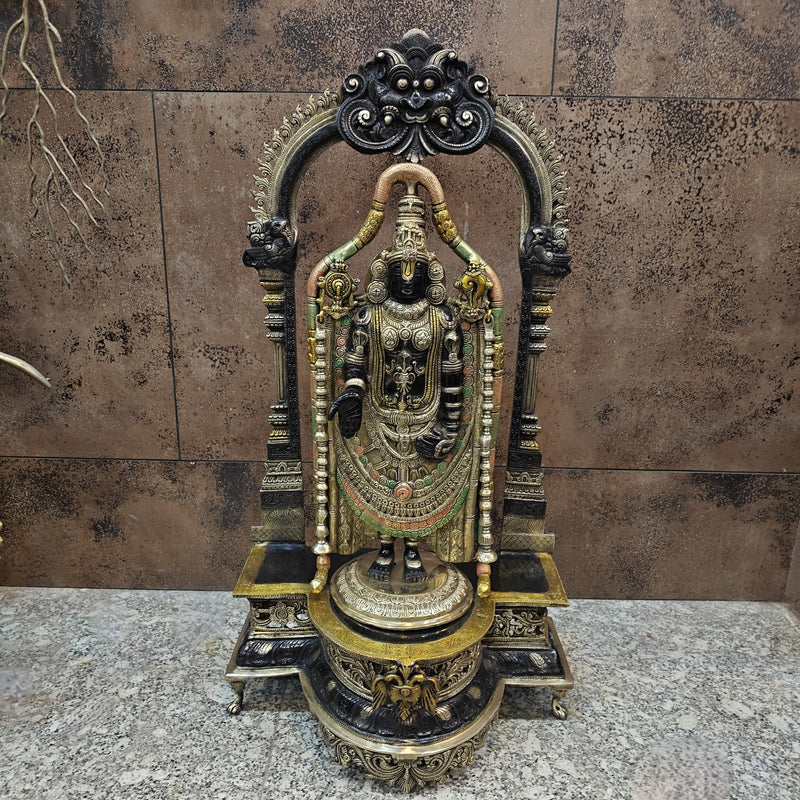 Brass Lord Tirupati Balaji Venkateshwara Swamy Idol 3 Feet