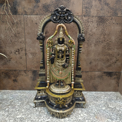 Brass Lord Tirupati Balaji Venkateshwara Swamy Idol 3 Feet